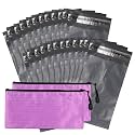 200pcs Grey Opaque Bags and 2pcs Purple Sanitary Napkin Storage Bags