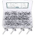 SATANTECH 200PCS Pop Rivets Assortment Kit, Large Flange Aluminum Rivets(1/8" 3/16" 1/4") Assorted Blind Rivets with Case