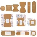 200pcs Small Bandage Bulk Round Oval Fingertip for Face Fabric Adhesive Breathable Flexible Bandages for Small Wound Protection Care(6 Assorted Sizes)