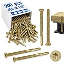 200Pcs Trailer Deck Screws #14 X 3-1/4" Metal Self Tapping Screw,Bronze