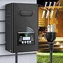 200W Low Voltage Landscape Transformer, Landscape Lighting Transformer with Timer and photocell Sensor, 120V AC to 12V/14V AC Outdoor Weatherproof Low Voltage Transformers for Landscape Lighting