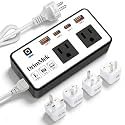 200W Voltage Converter US to Europe, 220V to 110V Power Adapter for European Travel, 2 USB C & 2 USB A Ports, 2 AC Outlets for Laptop, Phone -EU UK AU IT Plug Included