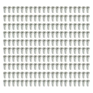 200x bicycle spoke nipples fit for 14g  2mm mountain road bike silver steel 12mm long cycling replacement accessories set