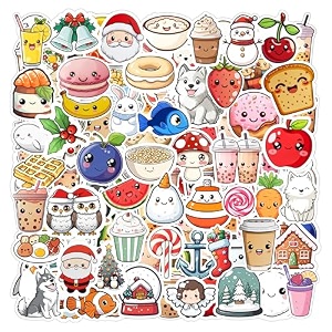 201 cute stickers for girls kawaii laptop vinyl self-adhesive sticker for adults multicolor stickers for laptop journal guitar mobile - waterproof residue free design 3
