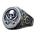 2023 Skull Ring Cool Evil Death Punk Rock Stainless Steel Rings Aly Style Jewelry