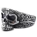 2023 Skull Ring Cool Evil Death Punk Rock Stainless Steel Rings Aly Style Jewelry
