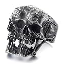 2023 Skull Ring Cool Evil Death Punk Rock Stainless Steel Rings Aly Style Jewelry