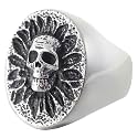 2023 Skull Ring Cool Evil Death Punk Rock Stainless Steel Rings Aly Style Jewelry