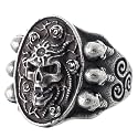 2023 Skull Ring Cool Evil Death Punk Rock Stainless Steel Rings Aly Style Jewelry