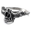 2023 Skull Ring Cool Evil Death Punk Rock Stainless Steel Rings Aly Style Jewelry