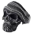 2023 Skull Ring Cool Evil Death Punk Rock Stainless Steel Rings Aly Style Jewelry
