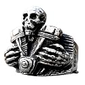 2023 Skull Ring Cool Evil Death Punk Rock Stainless Steel Rings Aly Style Jewelry