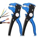 2024 New Wire Striper, Self Adjusting Wire Strippers, Multifunctional Wire Stripper Crimper Cable Cutter Pliers 2 in 1 Automatic Wire Stripper and Cutter (#A4, 2PCS)