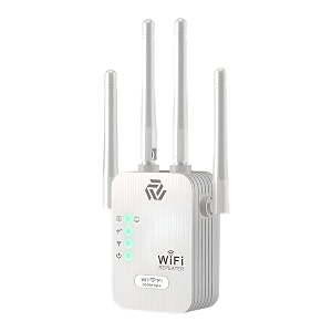 300mbps wireless range extender  wifi signal booster for home range up to 30m and 20m with dual ethernet ports  single band repeater with ethernet port amp access pointeasy set-up