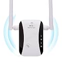 2024 WiFi Extender Wi-Fi Range Signal Booster 300 Mbps Single Band Universal Wireless Repeater with 1 Ethernet Port and 2 External Antennas Built-in Access Point Mode White