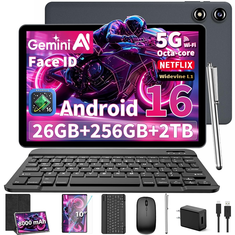 2025 12 Inch Tablet, Android 15 Tablets with Keyboard, 24GB+256GB+2TB ...