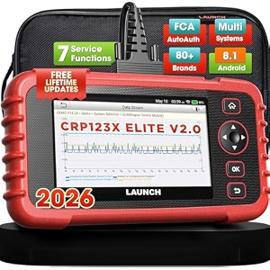 2025 launch obd2 scanner crp123x elite v20upgrade of crp123xcrp129x 7 reset scan tool fca sgw multi-system car scanner cloud report lifetime free update diagnostic tool battery test autovin