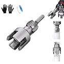 2025 New Dual-Function Pipe Thread Cutting Tool, Integrated Internal & External Pipe Threading Tool, Electric Drill Compatible PVC Pipe Threader Kit, 1/2" 、3/4" Dies, for Home Repair (3/4")