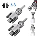 2025 New Dual-Function Pipe Thread Cutting Tool, Integrated Internal &amp; External Pipe Threading Tool, Electric Drill Compatible PVC Pipe Threader Kit, 1/2" 、3/4" Dies, for Home Repair (1/2" + 3/4")