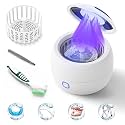 2026 Ultrasonic Retainer Cleaner Machine – 45kHz Retainer Cleaner for Night Guards, Mouth Guards, Dentures – 24W Dental Ultrasonic Cleaner with 4 Modes, 200ML – Great Gift for Braces Users (White)