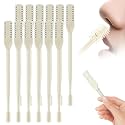 2025 Upgraded 2-in-1 Manual Nose Hair Trimmer for Men and Women, 360 Rotating Dual-Sided Blade Trimmer for Home and Travel (Beige, 12 Pcs)