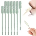 2025 Upgraded 2-in-1 Manual Nose Hair Trimmer for Men and Women, 360 Rotating Dual-Sided Blade Trimmer for Home and Travel (Green, 12 Pcs)