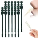 2025 Upgraded 2-in-1 Manual Nose Hair Trimmer for Men and Women, 360 Rotating Dual-Sided Blade Trimmer for Home and Travel (Dark Green, 12 Pcs)