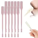 2025 Upgraded 2-in-1 Manual Nose Hair Trimmer for Men and Women, 360 Rotating Dual-Sided Blade Trimmer for Home and Travel (Pink, 12 Pcs)