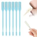 2025 Upgraded 2-in-1 Manual Nose Hair Trimmer for Men and Women, 360 Rotating Dual-Sided Blade Trimmer for Home and Travel (Blue, 6 Pcs)