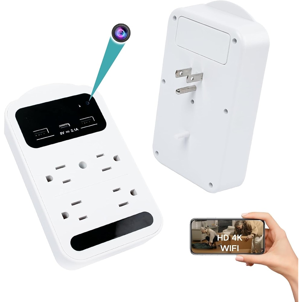 2026 Upgraded 4K WiFi Nanny Cam Hidden Camera with Night Vision ...