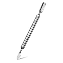 2025 Upgraded Dual Head Cuticle Pusher Remover Tool - Curved & Chisel Edge Stainless Steel, Ergonomic Non-Slip Handle for Professional Salon & Home Manicure Nail