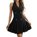 Elegant Lapel V Neck Sleeveless Business Blazer