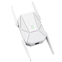 2026 AX1800 WiFi 6 Extender Signal Booster - Dual Band 2.4G/600Mbps & 5.8G/1200Mbps, WiFi Extender with Gigabit Port, 802.11AX Tech, 13999 Sq.Ft Long Range WiFi Repeater, Connects 105+ Devices