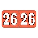 2026 Chart Stickers, Coral, Colwell Jewel Tone Style, 3/4x1-1/2, 500/Roll