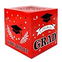 2027 Graduation Decorations Red Black White Graduation Card Box Holder Class of 2027 Party Favors Supplies Accessories Gifts Money Box for Letter Cash Table Decor Congrats Grad Decor