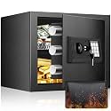 9.84'' H Home Safe Box, Small Safe with Fireproof Waterproof Bag