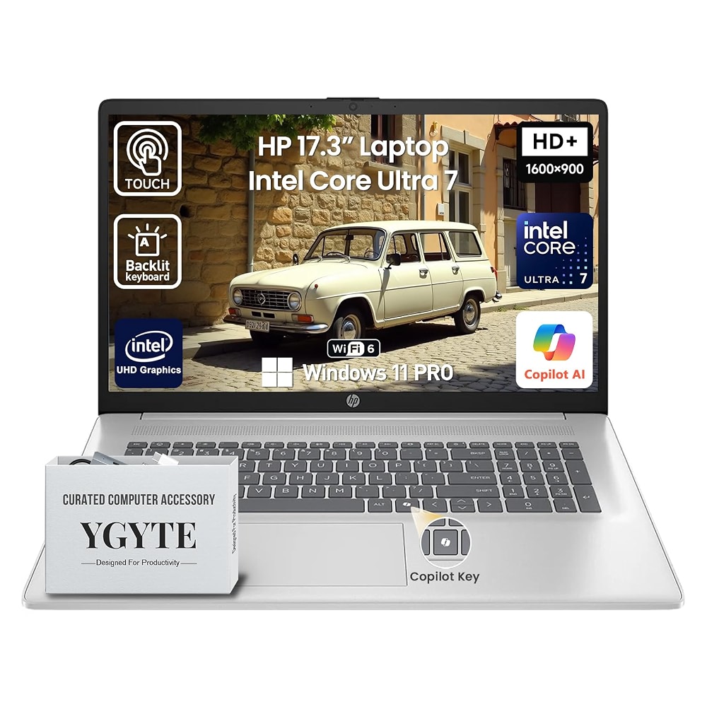 2026 HP 17 Inch Laptop Touchscreen Computer, 17.3 HD+ IPS Touch screen ...