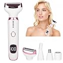 2026 Led Display Electric Razor,Beauty Women's Wet & Dry Electric Shaver, Painless 4 in 1 Painless Body Razors,Cordless 3-Blade Ladies Shaver for Legs, Arm, Underarms, Bikini (Pink)