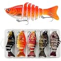 2026 New 3D Swimming Bait for Freshwater & Saltwater, Fishing Gear Attracts Fishing Lures Walleye Trout Bass ，hoehew Upgraded Robotic Fishing Lure