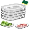 2026 New Multi-layer Food Storage Box with Lid, Deli Meat Container for Fridge, Ham and Cheese Container for Fridge, Stackable Food Storage Boxes with Lid for Cold Cuts, Cheese, and More (4 Layer)
