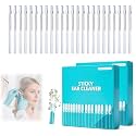 2026 New Reusable Sticky Ear Cleaner with Soft Rubber Head,Upgrade Enhanced Sticky Ear Cleaning Stick,Universal Gentle Adult Spiral Ear Wax Remover Tool with Dust Cover Packaging. (#48PCS)