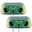 2026 New Solar Ultrasonic Animal Repellent Outdoor, Cat Repellent Outdoor with Motion Detection, Rabbit for Yard Garden Farm, Rabbit,Squirrel,Deer,Raccoon, Rodent Deterrents Animal Repeller, 2 Pack
