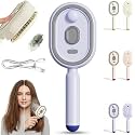 2026 New Steam Hair Straightener Brush,Electric Steam Brush, Portable Electric Steam Brush for Hair, Straightening Hot Comb, USB-Rechargeable, Nourishes Hairs, Anti-Static (Pink) (Purple)