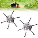 2026 New String Trimmer Replacement Head, Steel Wire Grass Trimmer Head, Universal Brush Cutter Steel Head for Lawn Mower Edging, 6 Inch Steel Wire Weed Brush Cutter Trimmer Head (2 pack,6 Blades)
