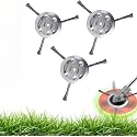 2026 New String Trimmer Replacement Head, Steel Wire Grass Trimmer Head, Universal Brush Cutter Steel Head for Lawn Mower Edging, 6 Inch Steel Wire Weed Brush Cutter Trimmer Head (3 pack,3 Blades)