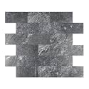 2026 New Upgrade Peel and Stick Backsplash Tile, Peel and Stick 11.34" X 11.57" Wall Tile for Kitchen, Bathroom, Fireplace, Laundry (Dark Rock, 5 Packs)