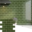 2026 New Upgrade Peel and Stick Backsplash Tile, Peel and Stick 11.34" X 11.57" Wall Tile for Kitchen, Bathroom, Fireplace, Laundry (Polished Green, 10 Packs)