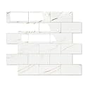 2026 New Upgrade Peel and Stick Backsplash Tile, Peel and Stick 11.34" X 11.57" Wall Tile for Kitchen, Bathroom, Fireplace, Laundry (Polished Carat Gold, 20 Packs)