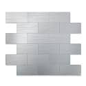 2026 New Upgrade Peel and Stick Backsplash Tile, Peel and Stick 11.34" X 11.57" Wall Tile for Kitchen, Bathroom, Fireplace, Laundry (Silver Metal, 10 Packs)