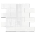 2026 New Upgrade Peel and Stick Backsplash Tile, Peel and Stick 11.34" X 11.57" Wall Tile for Kitchen, Bathroom, Fireplace, Laundry (Polished Soft White, 20 Packs)